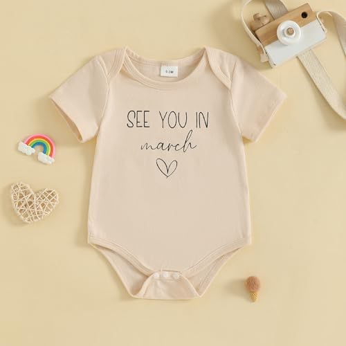 Image of woshilaocai Baby Announcement Bodysuit Pregnancy Reveal for Family | Pregnancy Reveal Ideas&New Baby Surprise for Grandparents, Husband, Aunt, Uncle, Gender Natural Romper, Funny Announcement