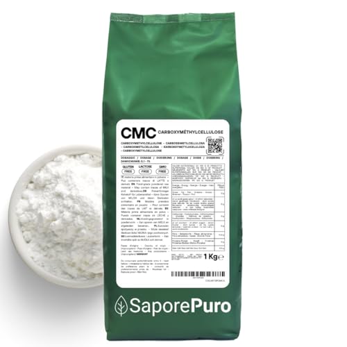 Saporepuro CMC 1 kg - utilisé pour modeler la pâte à sucre - colle alimentaire - pour créer des gels - pour la crème glacée
