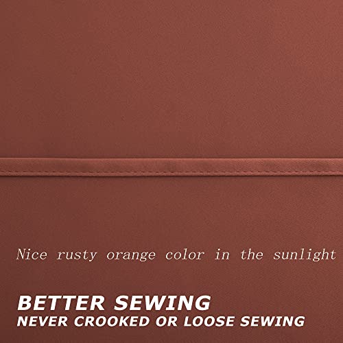 Image of Terracotta Blackout Curtains 52x108 Inches Long