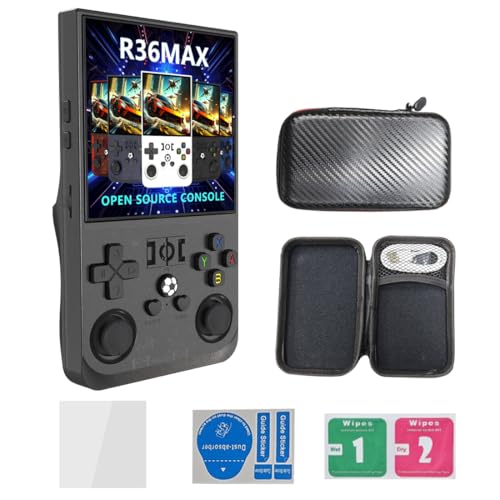 𝐑𝟑𝟔𝐒 𝐍𝐞𝐰 𝐔𝐩𝐠𝐫𝐚𝐝𝐞 - R36MAX Handheld Game Console 128G Built-in 22000+ Classic Games, 4.0 HD IPS Screen Open Source Linux System Video Retro Game Player