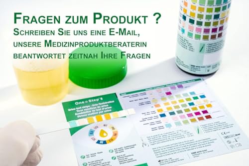 100 x One+Step Urin Teststreifen für 8 Parameter I Mit Farbkarte für genaues hygienisches Ablesen I Glukose, Keton, spez. Dichte, Blut, pH, Protein, Nitrit, Leukozyten