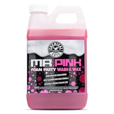 Chemical Guys CWS22164 Mr. Pink Foam Party Wash & Wax (Works with Foam Cannons, Foam Guns or Bucket Washes) Safe for Cars, Trucks, SUVS, Motorcycles, RVs & More, (64 fl oz) Tangerine Scent