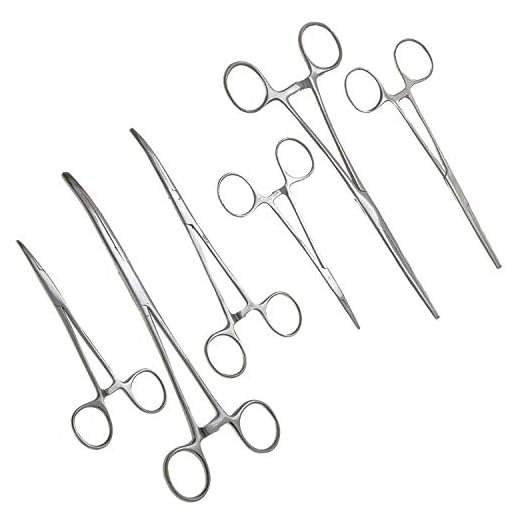 Ultimate Hemostat Set, 6 Piece Ideal for Hobby Tools, Electronics, Fishing and Taxidermy (8", 6.25" and 5")