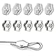 10 Stück M3 Drahtseilklemme,Edelstahl Seilklemme,Edelstahl 304 Kabelklemme,Edelstahl Drahtseile Clip für 3mm Drahtseile,Simplex Klemme zur Befestigung von Stahldrahtseilen und Kabelseilen