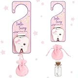 WALLFID 3Piece Set, Tooth Holder,Tooth Fairy Door Hanger,Keepsake Bottle & Velvet Bag for Lost Teeth,Encouraging Gift for Boys and Girls. (Tooth Fairy)