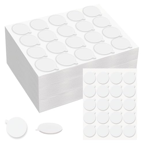 Aubeco 720Pcs Candle Making Wick Stickers Double Sided White