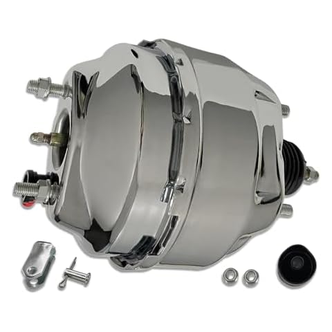 Aflle Racing 8" Dual Bendix Style Power Brake Booster Chrome Finish Universal Cover