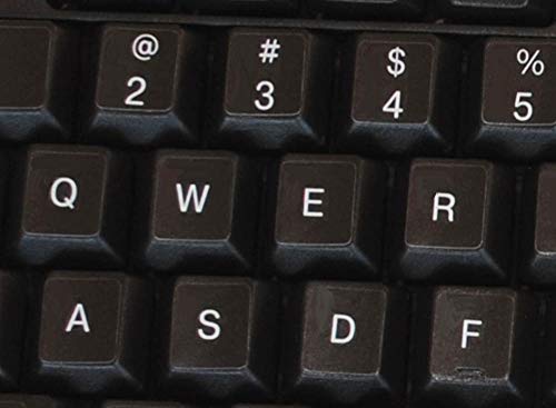 Pegatinas para teclado inglés US fondo negro miniatura 2