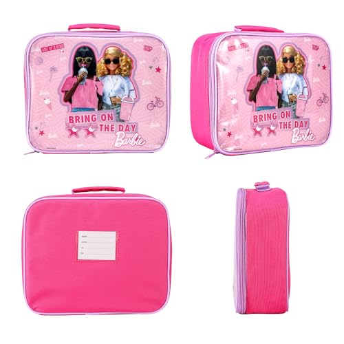Zawadi Global Barbie Rectangular Insulated Lunch Box Bag for Boys and Girls Perfect Size for Packing Hot or Cold Snacks for School and Travel BPA Free - Image 3