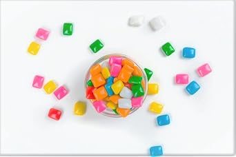 Mini Chiclets Gum, 3 lb Fruity Tabs for Candy Machine Refills | Assorted colors and flavors deliver bite-size chewing pieces for vending dispensers, offices, parties, events and sharing