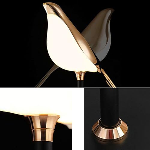Image of Groeien 12W | 3 Color Modern LED Double Golden Bird Wall Sconce Gold Wall Light for Bedroom Living Room Corridor Lighting Fixtures Wall Mount(Warm+Natural+Coolwhite)(Double Golden Bird, 1, Count)
