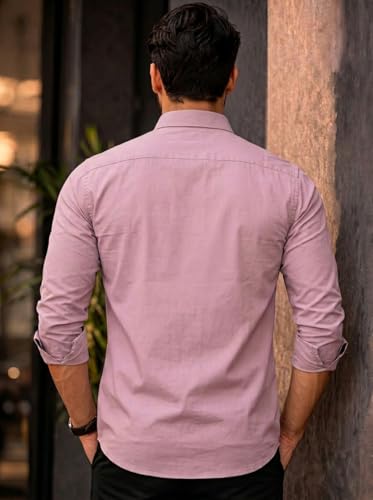 Image of Amazon Brand - INKAST Cotton Shirt for Men | Regular Fit Full Sleeve Casual Shirt | Stylish Formal Office Wear Shirts for Men | Soft Comfortable Breathable Cotton Fabric | Fashionable Office Wear