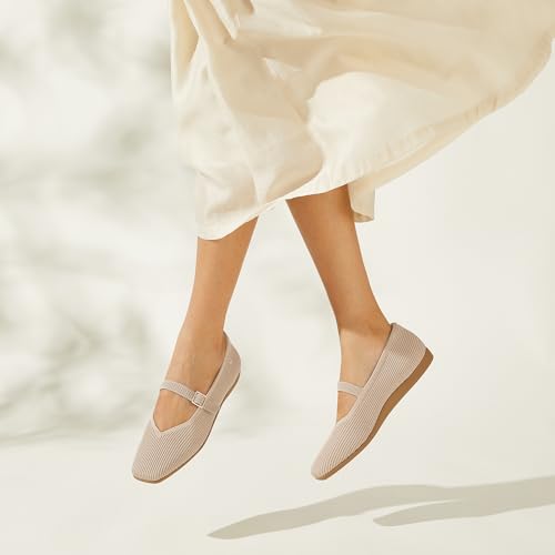 VIVAIA Margot Walker Mary Jane Women Flat Shoes Slip on Square-Toe Washable Shoes Comfortable for Work with Arch Support2