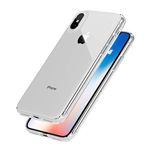 Shock Tech iPhone X/Xs Clear Slim Case Thin Soft Gel Absorbing Transparent Silicone TPU Bumper Rubber Flexible Hybrid Back Protective Cover