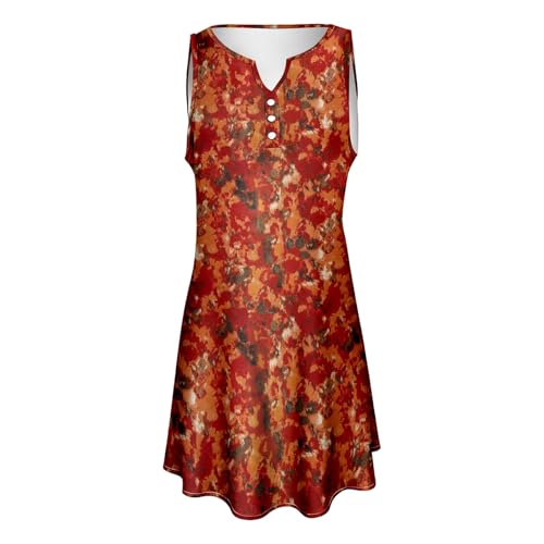 Mini robe d'été décontractée à boutons et coupe ample et fluide confortable