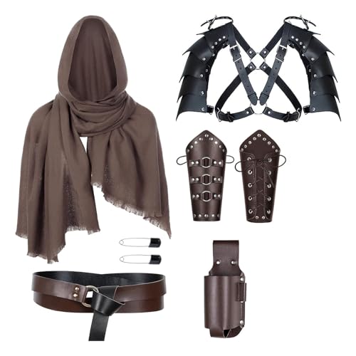 Costume de soldat médiéval de chevalier aux finitions cuir premium
