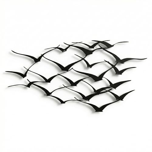 DEKADRON Décoration murale 3D en métal – Grues – Décoration murale en métal pour maison, bureau, chambre à coucher, salon (76 x 38 cm)