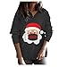 wuitopue Maglione da donna con stampa natalizia, a maniche lunghe, con stampa natalizia, stile retrò, ideale come regalo invernale, 3562-grigio, XL