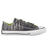 Converse Boys Chuck Taylor All Star Reflective Ox Fashion Sneaker Shoe, Black/Bold Lime/Mouse, 2