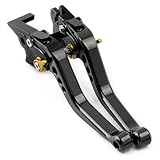 Farbe: Als Abbildung MUJUN Reserve for Yamaha FZ1 Fazer FZ6 FZ6R FZ8 XJ6 Diversion MT-07 FZ-7 MT-09 SR FZ9 CNC Adjustable Motorrad Bremskupplungshebel (Color : Black Gold)