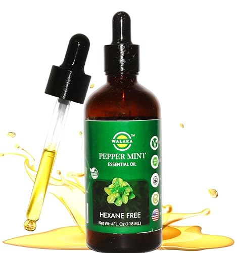 Peppermint Essential Oil - 4 oz | 100% Pure & Natural for Aromatherapy Skin Hair & Scalp Care