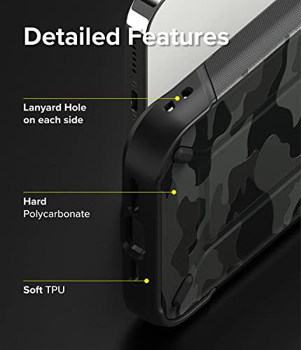 Image of Ringke DX Compatible for iPhone 13 Pro Max Case Back Cover, Silicone, TPU, PC Tough Dual-Layered Military Grade Drop Protection Heavy Duty Frame Bumper iPhone 13 Pro Max Back Cover - Camo Black