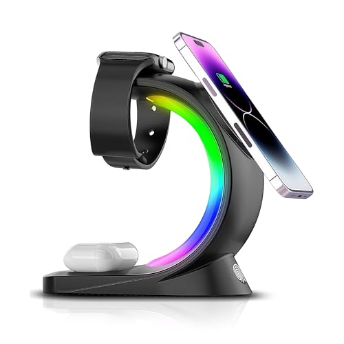 Mag-Safe 3C1CX[dXe[V [6FRGBCg] 15W CCX[dX^h ̃foCXp Apple iPhone 16 15 14 13 12 Pro Max/Plus/Prop iWatch 2~9p