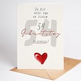 Lovely Cards - Geburtstagskarte 54 Frau Mann - 54. Geburtstag Frau Mann - besondere Glückwunschkarte zum Jubiläum - Geschenke zum 54ten Geburtstag - Geschenk Mama (DIN-A6)