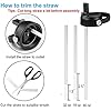 FLORAPELL Straw Lid for Hydro Flask Wide Mouth Water Bottles, Top Lids with Straw Compatible with Hydro Flask 32 40 oz, Replacement Cap Wide Mouth Straws Flip Lid Flex Handle - Image 4