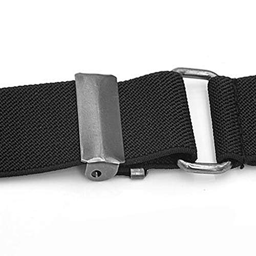 gazechimp Cinto Elástico De Couro Sem Fivela Para Homens E Mulheres Sem Bojo Cinto Invisível - Preto