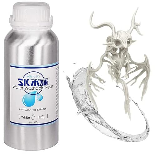 SK本舗 光造形 LCD DLP 3Dプリンター用 SK 水洗いレジン (500g, 白色)