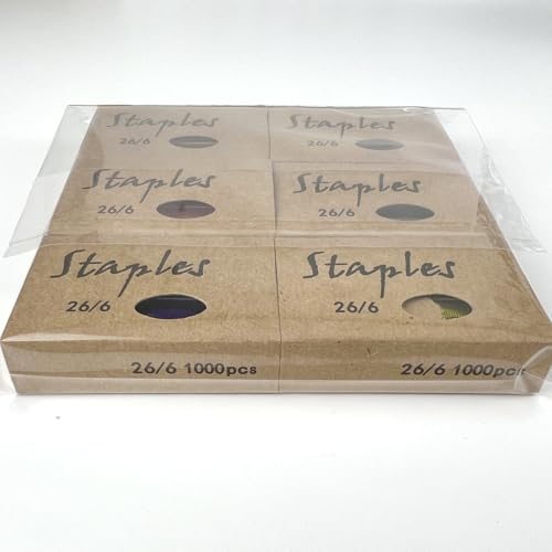 Grapas de colores estándar 26/6 para organizar documentos por materias en casa 3