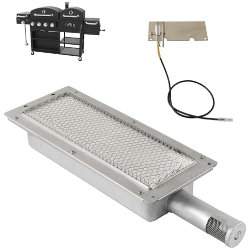 DcYourHome Infrared Searing Burner for Smoke Hollow PS9900 DG1100S PS8500 7000CGS, Ceramic Burner Replacement for Smoke Hollow Grill and Smoker, Stainless Steel Burner for 8500 Smoke Grill Accessories