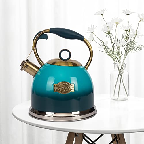 image for LUXGRACE Tea Kettle -3.0 Quart Tea Kettles Stovetop Whistling Teapot S