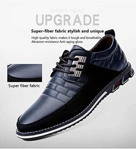 Image of Shoes Men Leather Casual Loafers Dress Breathable Driving Moccasins Oxford Walking Shoe Arch Sneaker