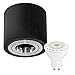 Produktbild LED Aufbaustrahler Set GLOBE Schwarz mit LED GU10 Markenstrahler von LEDANDO - 7W COB Leuchtmittel - warmweiss - 30° Abstrahlwinkel - schwenkbar - 50W Ersatz - A+ - Aluminium - Aufbauspot