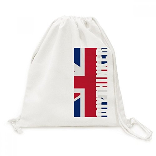 Sac cordon motif drapeau britannique en toile pour voyage