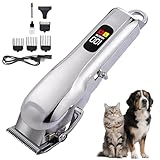 Tosatrice per cani e gatti, tosatrice silenziosa e potente per peli dense, macchina per toelettatura degli animali senza fili e ricaricabile, ideale per la cura del pelo domestico quotidiano