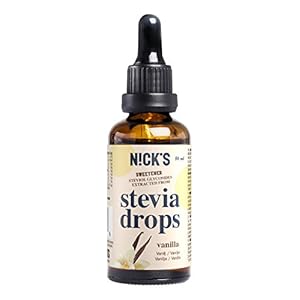 NICKS Vanille Stevia Drops, stevia vloeibaar, suikervrij tafelzoet, zonder calorieën met pipet 50 ml
