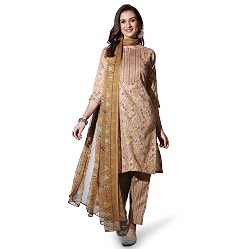 Image of GRECIILOOKS Women Kurta Set with Dupatta for Women | Kurti Set for Women | Festive Kurta Set for Women | Regular Fit Kurta