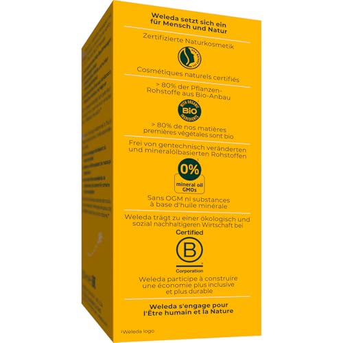 2. Bild von WELEDA Bio Baby Calendula Bäuchlein Massageöl - veganes Naturkosmetik Babyöl / Körperöl hilft Babys & Kindern bei Blähungen. Natürliche ätherische Öle fördert die Verdauung & entspannen (1x 50ml)