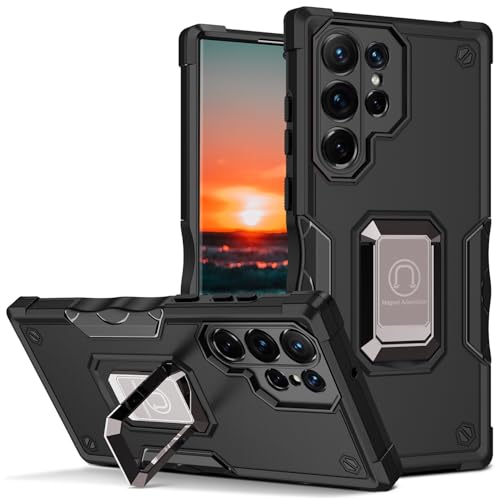 Coque Galaxy S25+ silicone rigide noir aimantée pour éviter les chutes