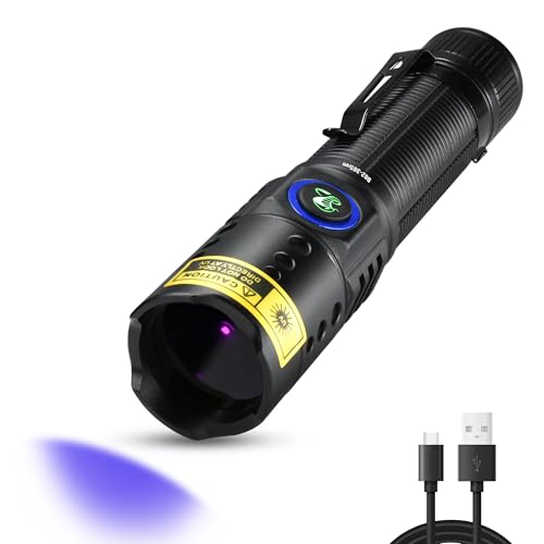 DARKBEAM ブラックライト 強力 UV ライト LED紫外線ライト UV懐中電灯 365nm アニサキスライト IPX6防水 USB-C充電式