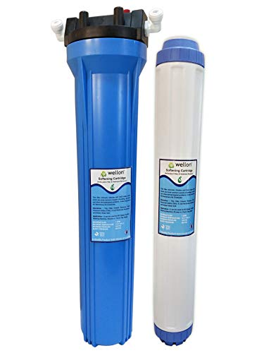 WELLON 20 INCH Water Softener For Whole House Water Filtration System Blue