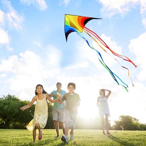 image for Xida Kite Xida Rainbow Kites for Kids Ages 4-8, 8-12, Easy to Fly, Lar