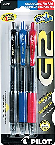 Pilot 31023 G2 Premium Bolígrafo de Tinta Gel Retráctil, Pack 3 miniatura 2