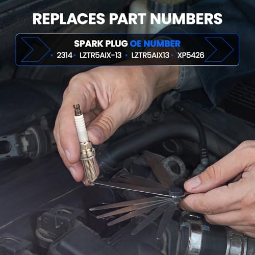 Image of Iridium Spark Plug 2314 8 Pack for Dodge Challenger | Fits Chrysler 300; Fits Dodge Challenger /Charger /Magnum; Fits Jeep Grand Cherokee 6.1L V8; OE LZTR5AIX-13; Gap 1.2-1.3mm