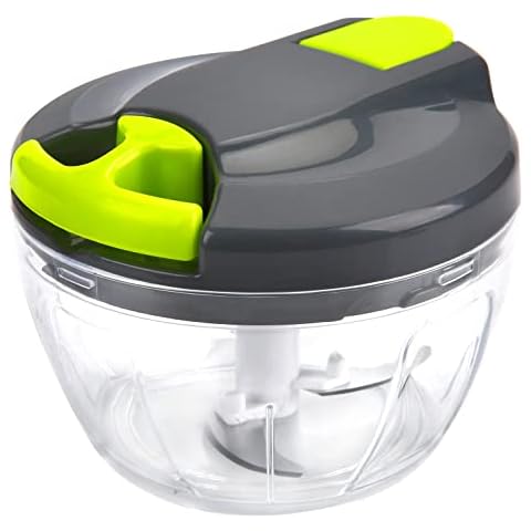 Manual Food Chopper&Processors with Stainless Steel Blades 500ml,Vegetable Chopper Shredder,Suitable for Onions,Garlic, Herbs,Nuts,Fruits,Gift for Kitchen Cover