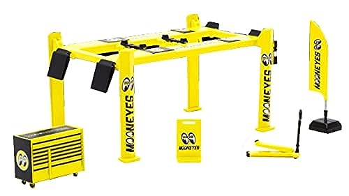 Tarmac Works Mooneyes Garage Tools Set of 5 Pieces with Stickers for 1/64 Model Cars T64A-001-ME