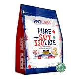 PROLABS PURE SOY ISOLATE - Proteine in Polvere Isolate, 89,5% Proteine Vegane Purissime di Soia - Protein Powder con Vitamina B6 e B12, no OGM - 900g (30g = 3 Misurini Tot 33 Porzioni), Wafer/Nocciola